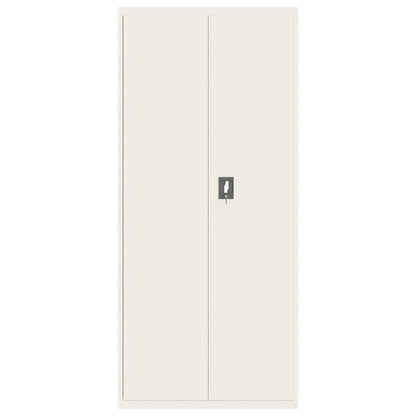 File Cabinet White 90x40x200 cm Steel