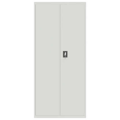 File Cabinet Light Grey 90x40x200 cm Steel