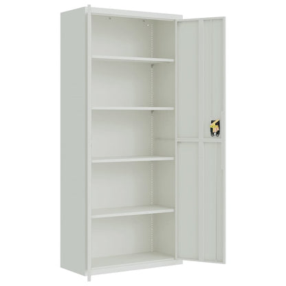 File Cabinet Light Grey 90x40x200 cm Steel