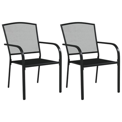 Garden Dining Set | Anthracite | Powder-Coated Steel | Medium | Stackable