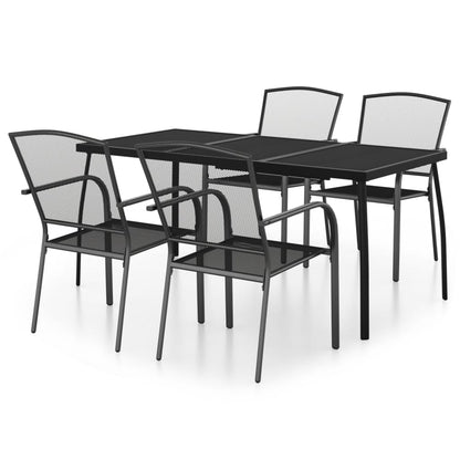 Garden Dining Set | Anthracite | Steel | Medium | Stackable