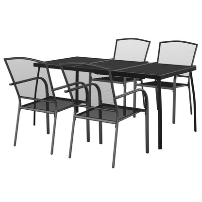 Garden Dining Set | Anthracite | Steel | Medium | Stackable