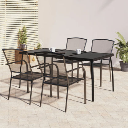 Garden Dining Set | Anthracite | Steel | Medium | Stackable
