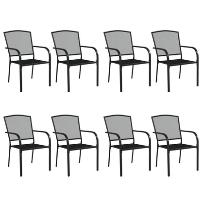 Garden Dining Set | Anthracite | Steel | Large | Stackable