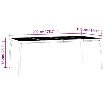 Garden Dining Set | Anthracite | Steel | Large | Stackable
