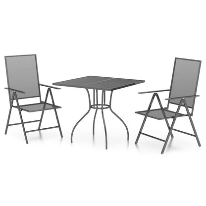 Garden Dining Set | Anthracite | Steel | Medium | Foldable