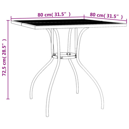 Garden Dining Set | Anthracite | Steel | Medium | Foldable