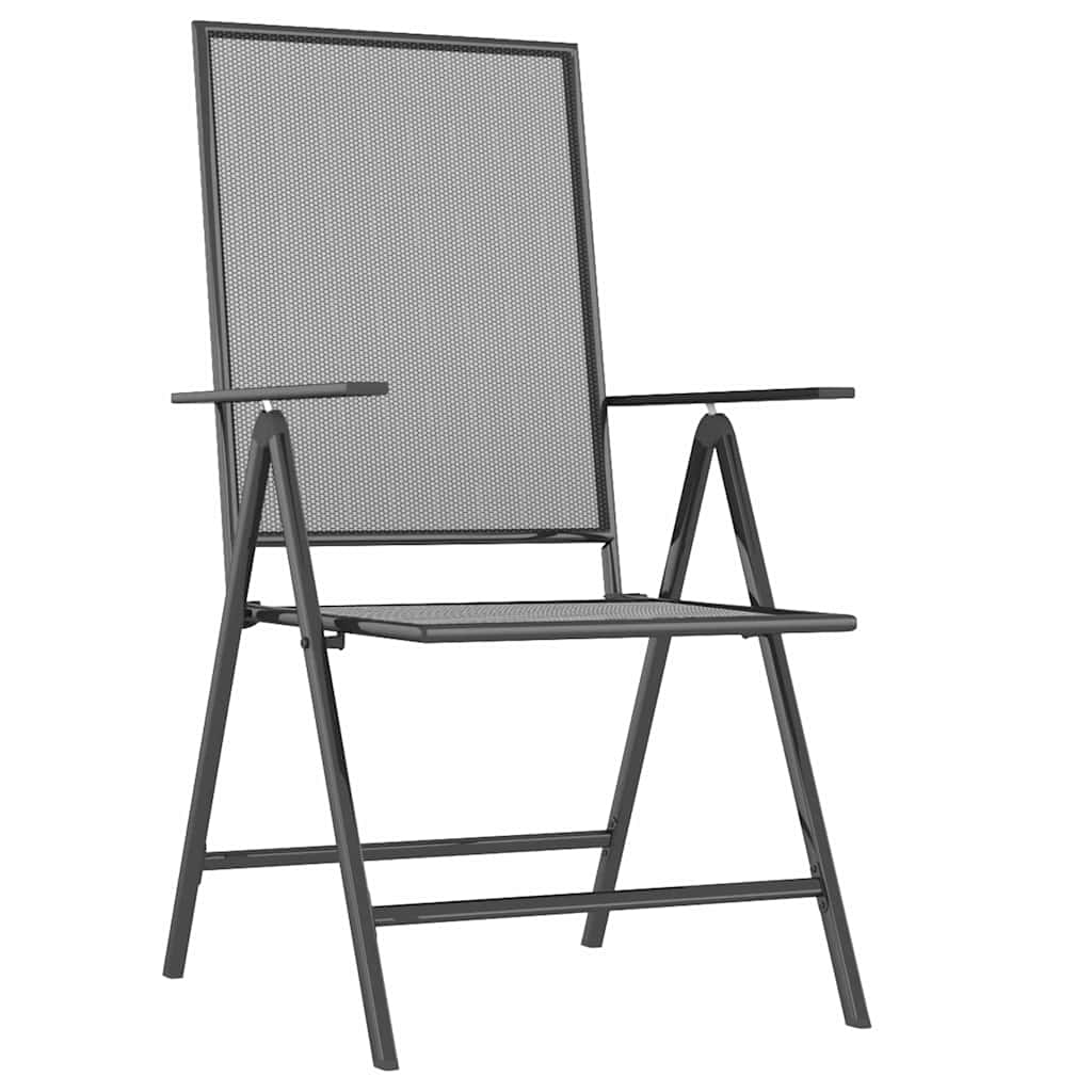 Garden Dining Set | Anthracite | Powder-Coated Steel | Medium | Foldable