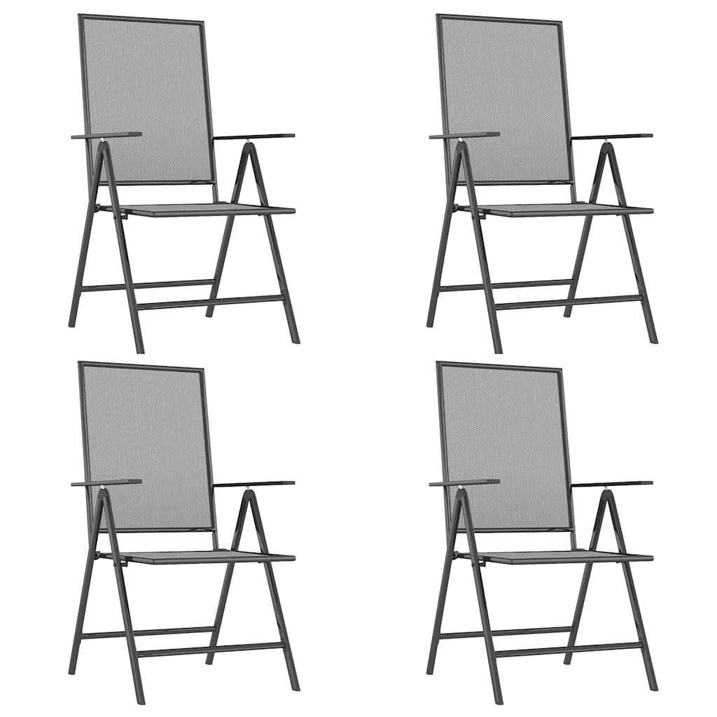 Garden Dining Set | Anthracite | Steel | Medium |  Height-Adjustable