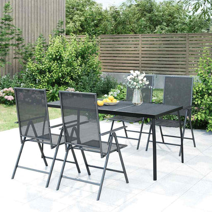 Garden Dining Set | Anthracite | Steel | Medium |  Height-Adjustable