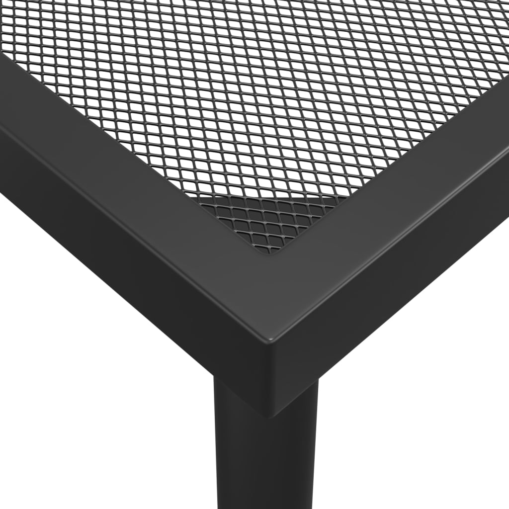 Garden Dining Set | Anthracite | Powder-Coated Steel | 200 x 100 x 72 cm