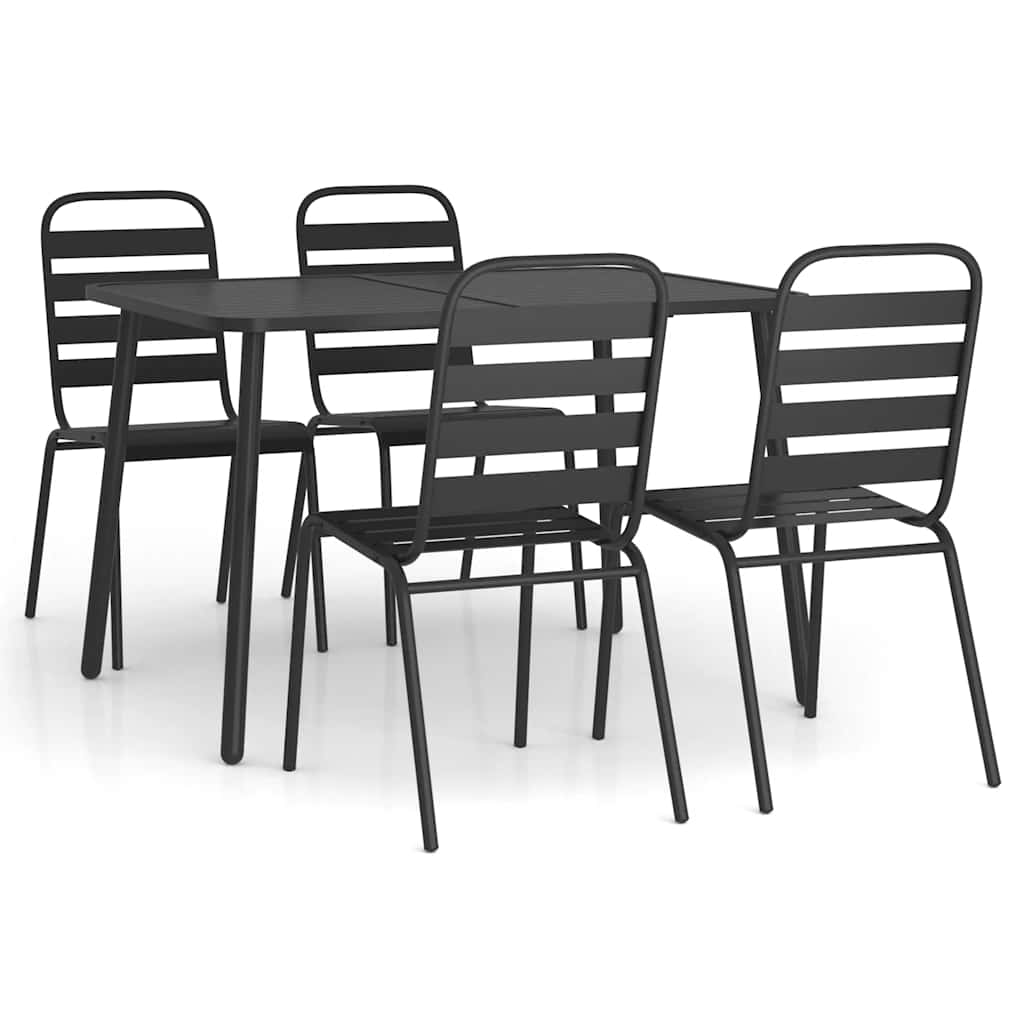 Garden Dining Set | Anthracite | Steel (e-coated and powder-coated)