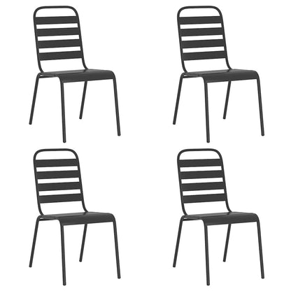 Garden Dining Set | Anthracite | Steel (e-coated and powder-coated)