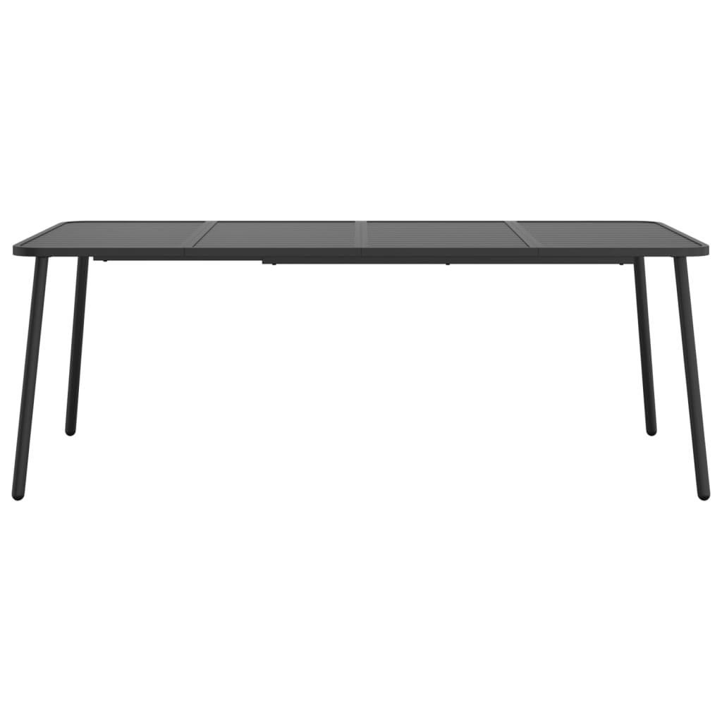Garden Dining Set | Anthracite | Steel | Large | Stackable
