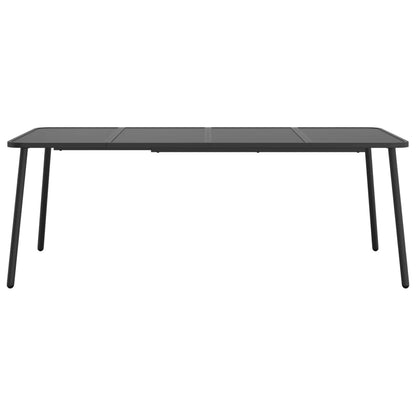 Garden Dining Set | Anthracite | Steel | Large | Stackable