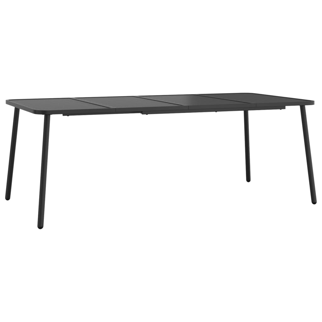 Garden Dining Set | Anthracite | Powder-Coated Steel | Large | Stackable