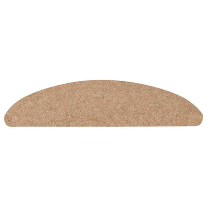 Stair Mats Self-adhesive 10 pcs Beige 56x17x3 cm