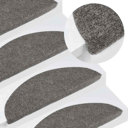 Stair Mats Self-adhesive 10 pcs Grey 56x17x3 cm