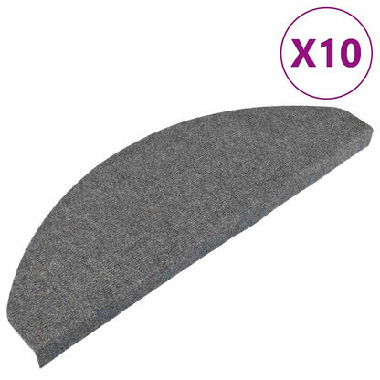 Stair Mats Self-adhesive 10 pcs Grey 65x22,5x3,5 cm