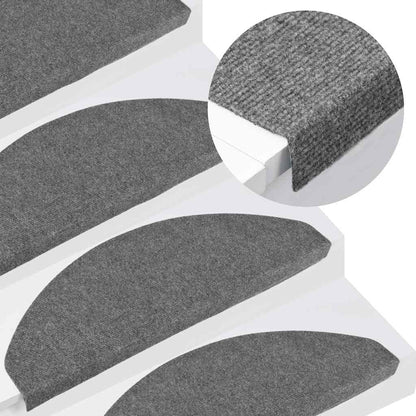 Stair Mats Self-adhesive 10 pcs Grey 65x22,5x3,5 cm