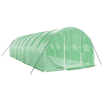 Greenhouse with Steel Frame Green 24 m² 8x3x2 m