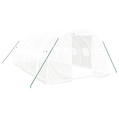 Greenhouse with Steel Frame White 18 m² 6x3x2 m