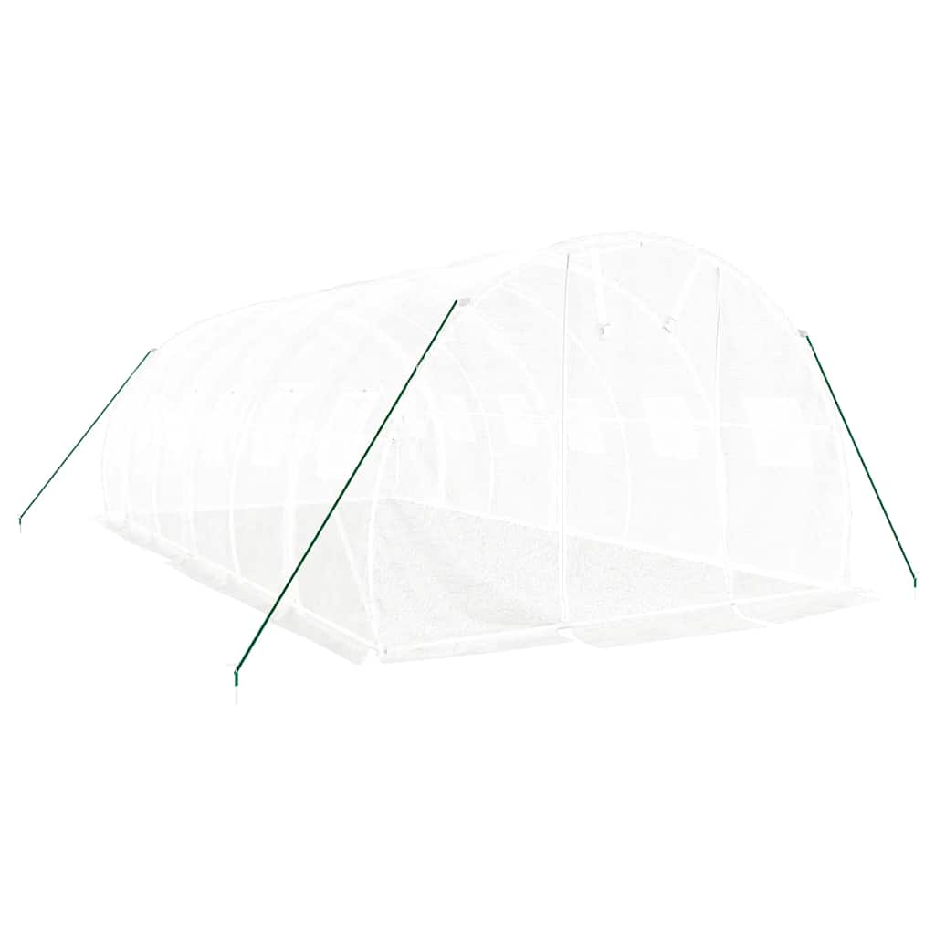 Greenhouse with Steel Frame White 18 m² 6x3x2 m