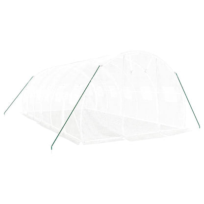 Greenhouse with Steel Frame White 18 m² 6x3x2 m