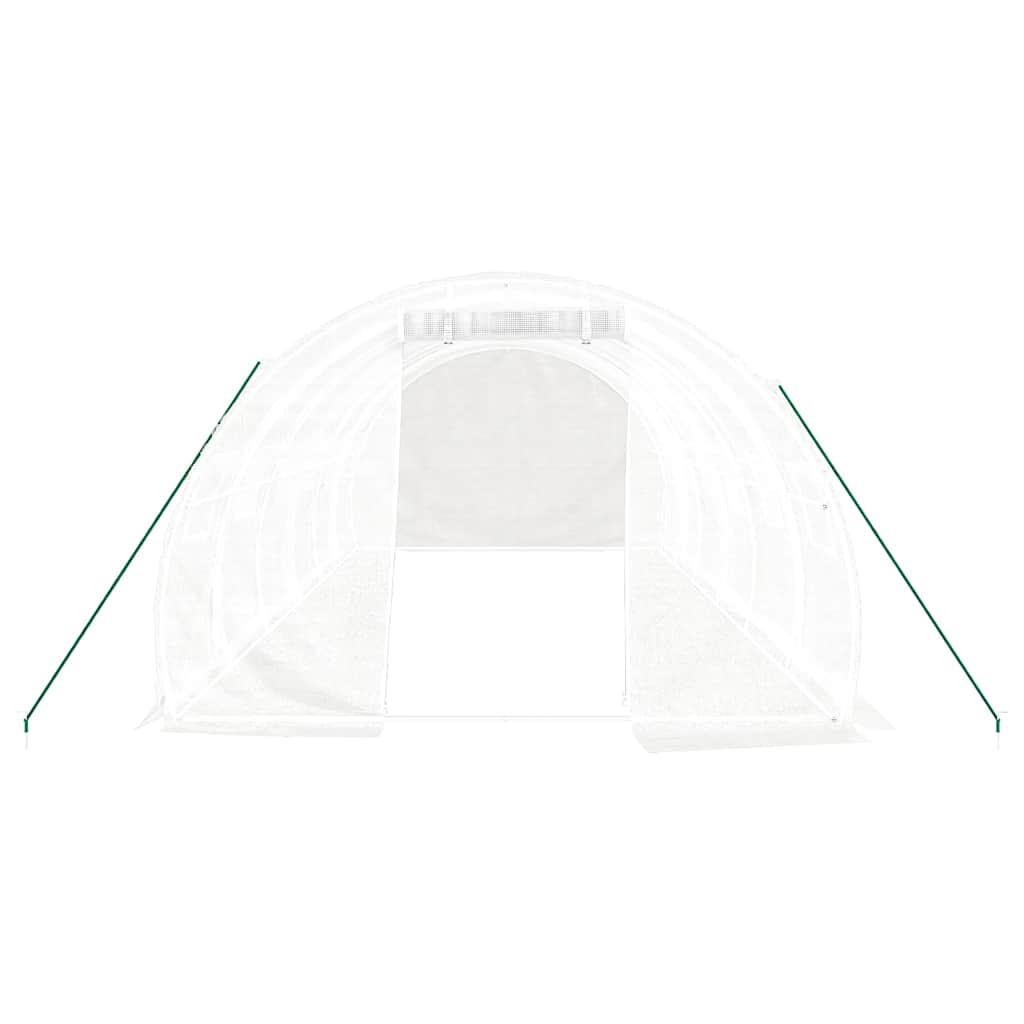 Greenhouse with Steel Frame White 18 m² 6x3x2 m