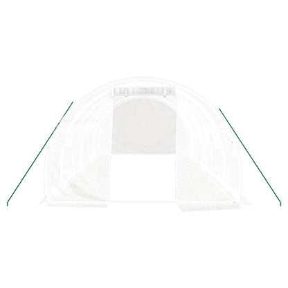 Greenhouse with Steel Frame White 18 m² 6x3x2 m