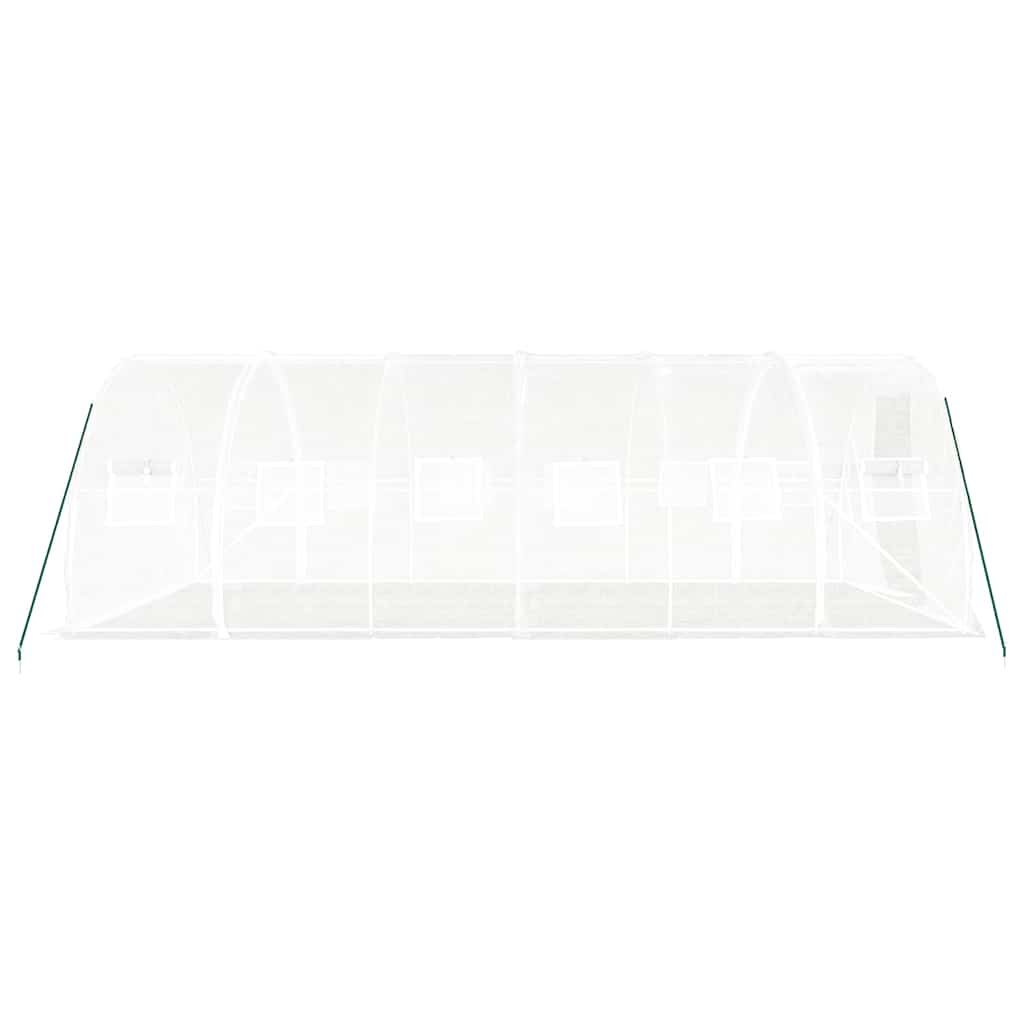 Greenhouse with Steel Frame White 18 m² 6x3x2 m