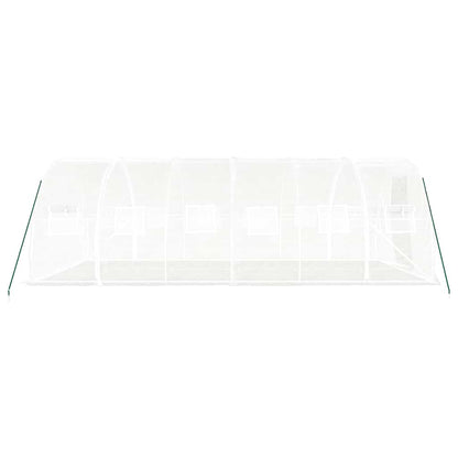 Greenhouse with Steel Frame White 18 m² 6x3x2 m