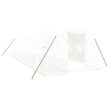 Greenhouse with Steel Frame White 24 m² 8x3x2 m