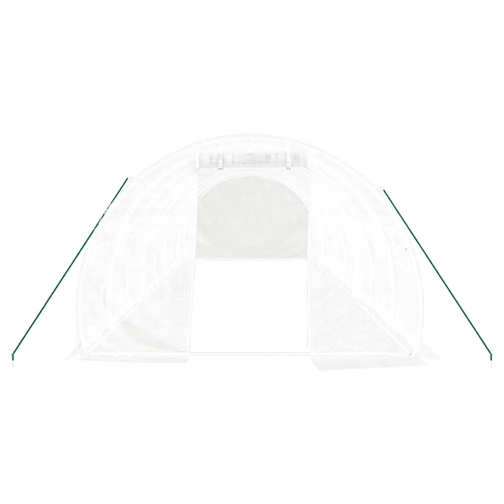 Greenhouse with Steel Frame White 24 m² 8x3x2 m