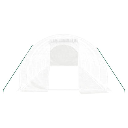 Greenhouse with Steel Frame White 24 m² 8x3x2 m