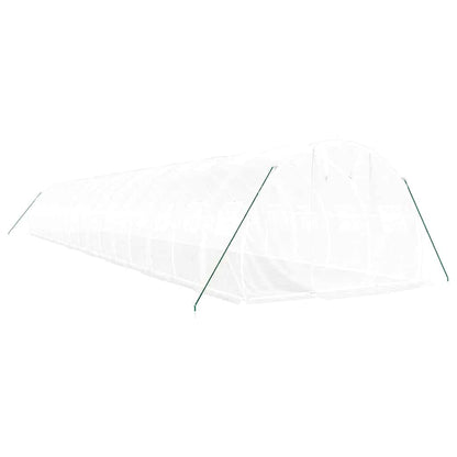 Greenhouse with Steel Frame White 48 m² 16x3x2 m