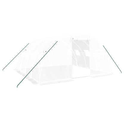 Greenhouse with Steel Frame White 16 m² 4x4x2 m