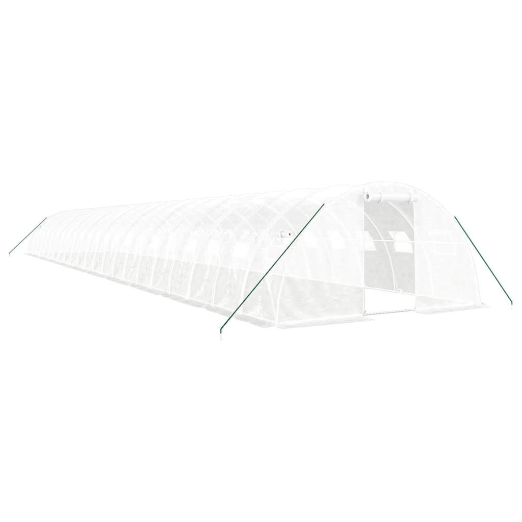 Greenhouse with Steel Frame White 88 m² 22x4x2 m