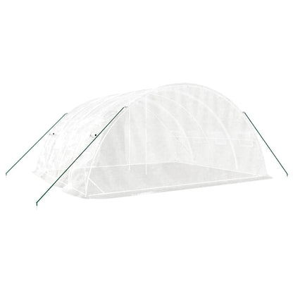 Greenhouse with Steel Frame White 20 m² 5x4x2.3 m