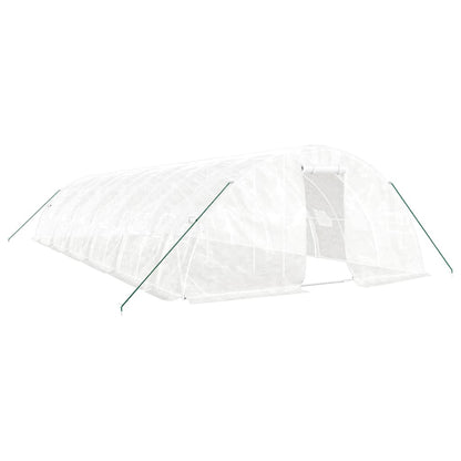 Greenhouse with Steel Frame White 60 m² 12x5x2.3 m