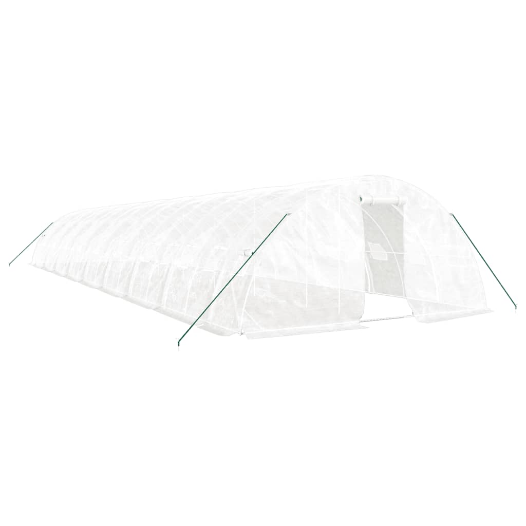 Greenhouse with Steel Frame White 90 m² 18x5x2.3 m