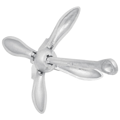 Folding Anchor Silver 8 kg Hot Dip Galvanized Cast Iron