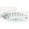 Bed Frame without Mattress White Solid Wood Pine 120x200 cm