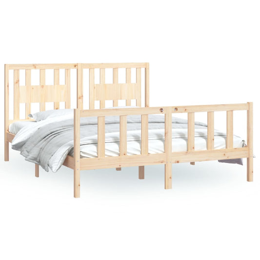 Bed Frame without Mattress Solid Wood Pine 160x200 cm