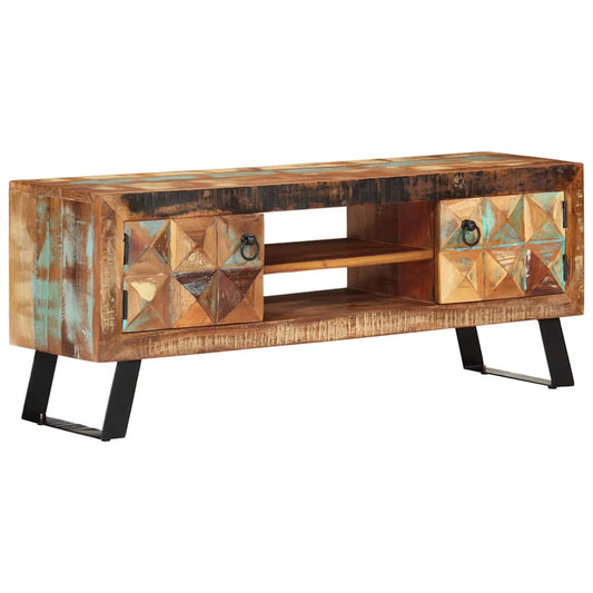 TV Cabinet 112x30x45 cm Solid Wood Reclaimed