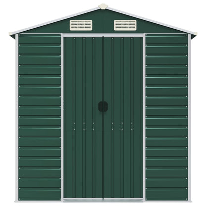 Garden Shed Green 191x130x198 cm Galvanised Steel