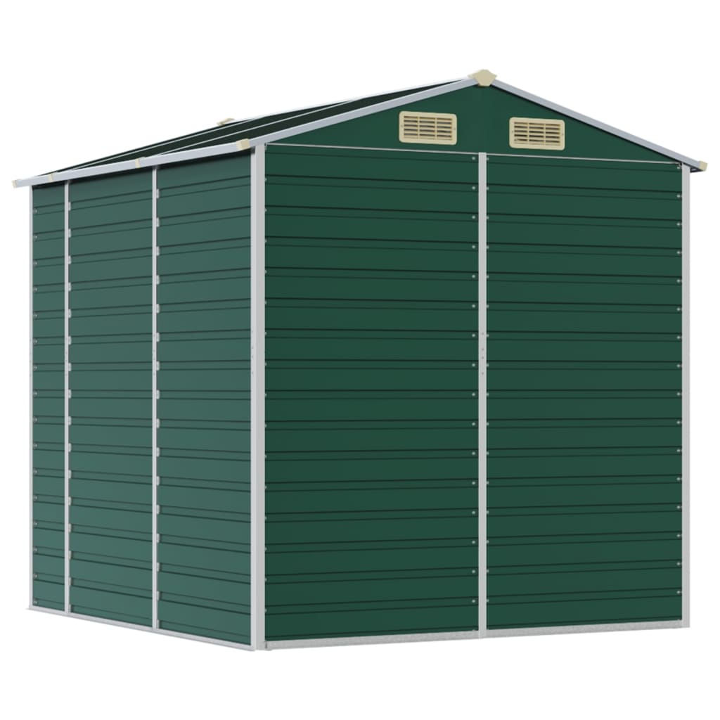 Garden Shed Green 191x215x198 cm Galvanised Steel