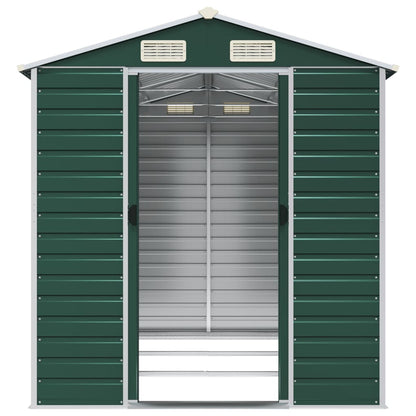 Garden Shed Green 191x300x198 cm Galvanised Steel