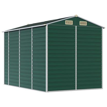 Garden Shed Green 191x300x198 cm Galvanised Steel