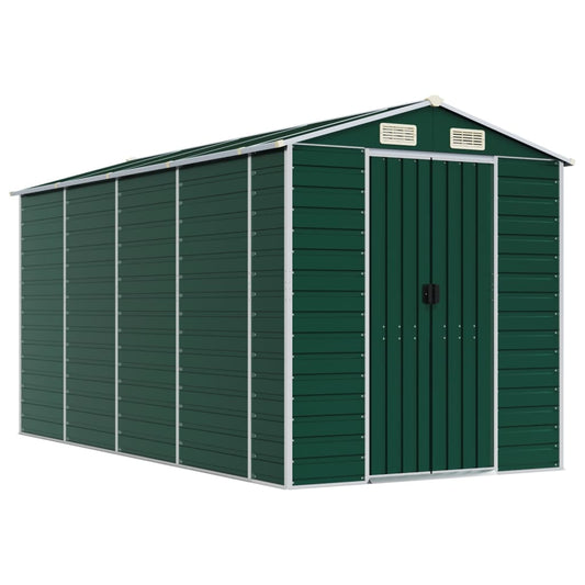 Garden Shed | Green | Galvanised Steel | Garden Shed | Rectangular